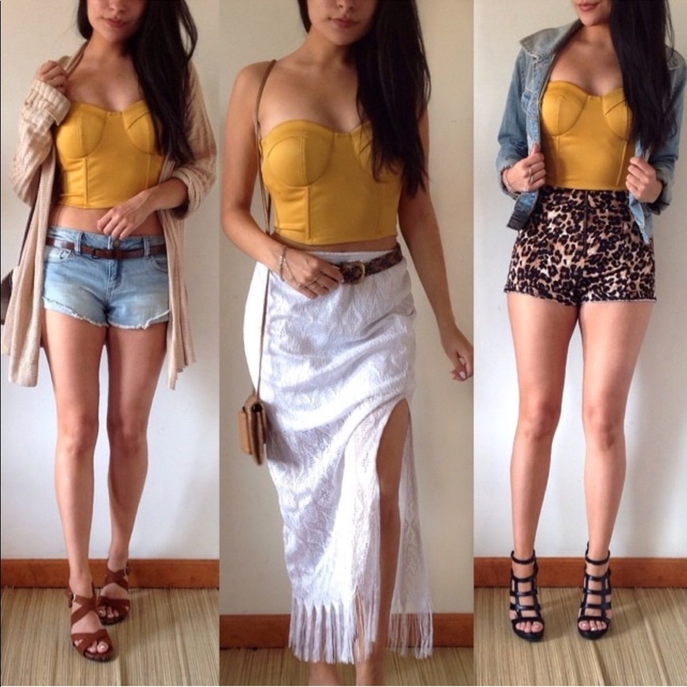 Mustard yellow bustier